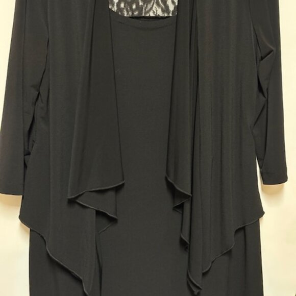 Beautiful Ronni Nicole Black Lace Dress with Attached Jacket. Sz. 16 - Picture 2 of 5